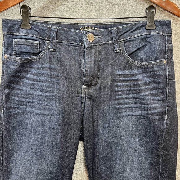 Riders By Lee Jeans Women 10P Blue Dark Wash Tapered Mid Rise Denim - Picture 3 of 14